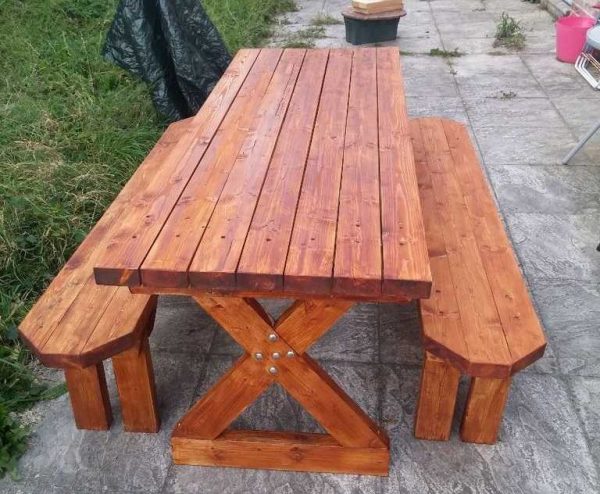 Деревянный стол для дачи: делаем сами