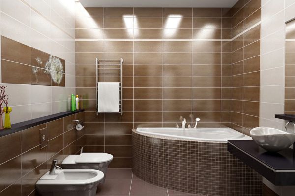 Модные идеи дизайна ванной комнаты с туалетом