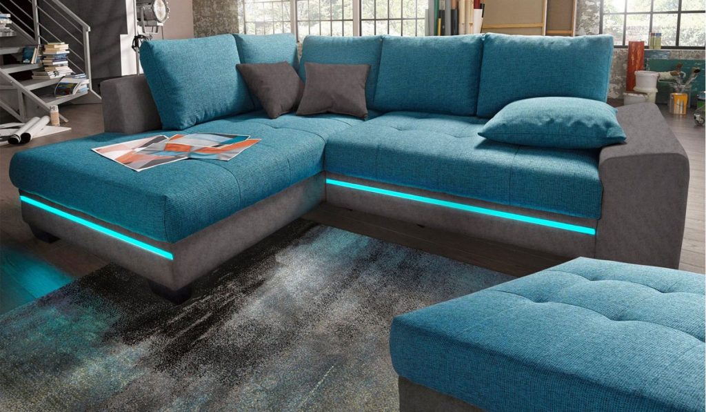 угловой диван с подсветкой